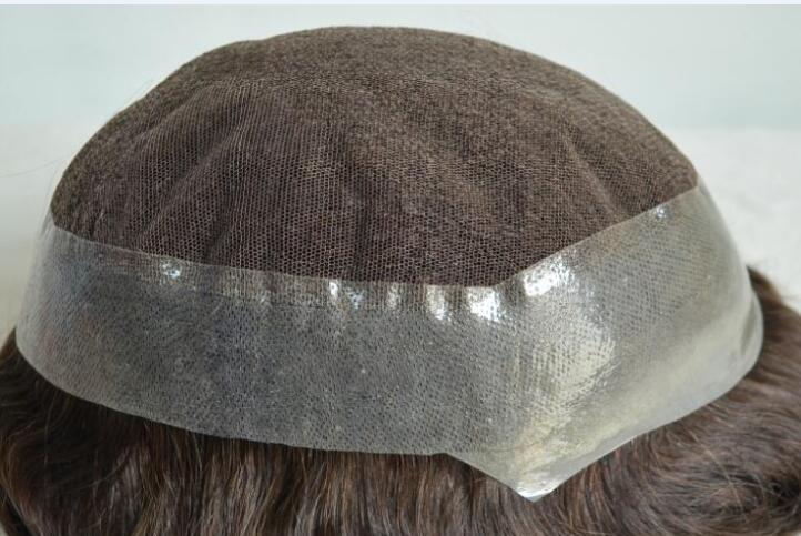 Thin Skin Toupee Human Indian Hair  For Men wigs YL237